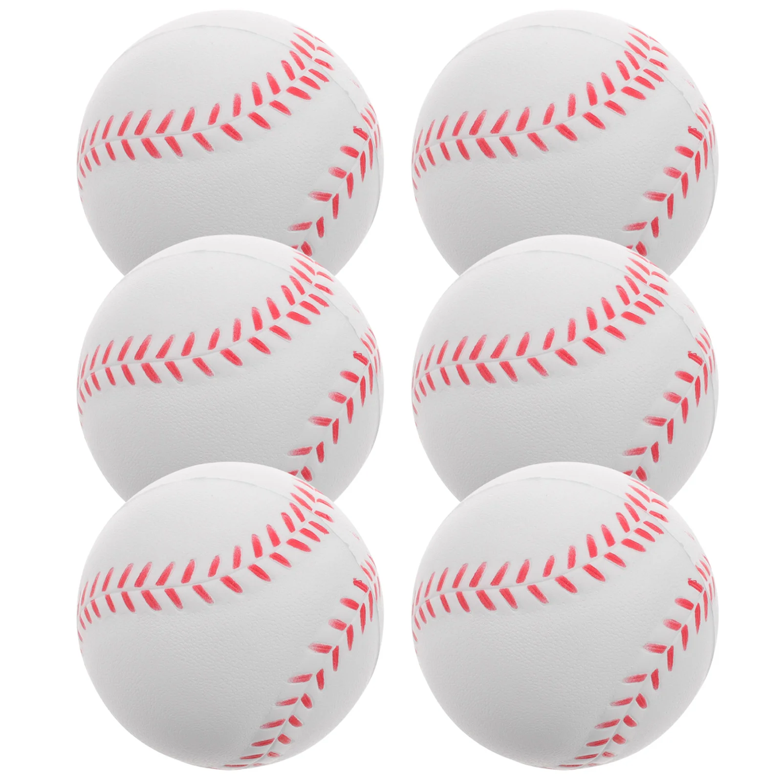 6 Pcs Sponge Training Baseball Practice Baseballs for Playing Children Toys Sports Pu Softball Foam