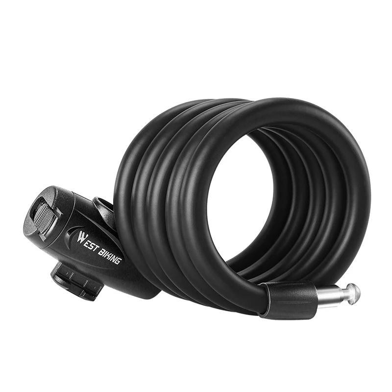 AliExpress West Biking WEST BIKING Antifreezing Bicycle Cable Lock Portable Anti-Theft Bike Wire Lock With 2 Keys E-Bike Scooter Motorcycle Safety Lock
