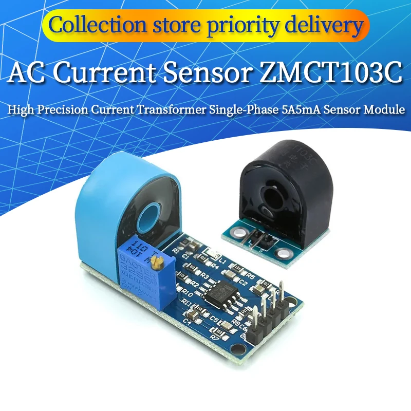 AC Current Sensor ZMCT103C High Precision Current Transformer Single-Phase 5A/5mA Sensor Module DIY