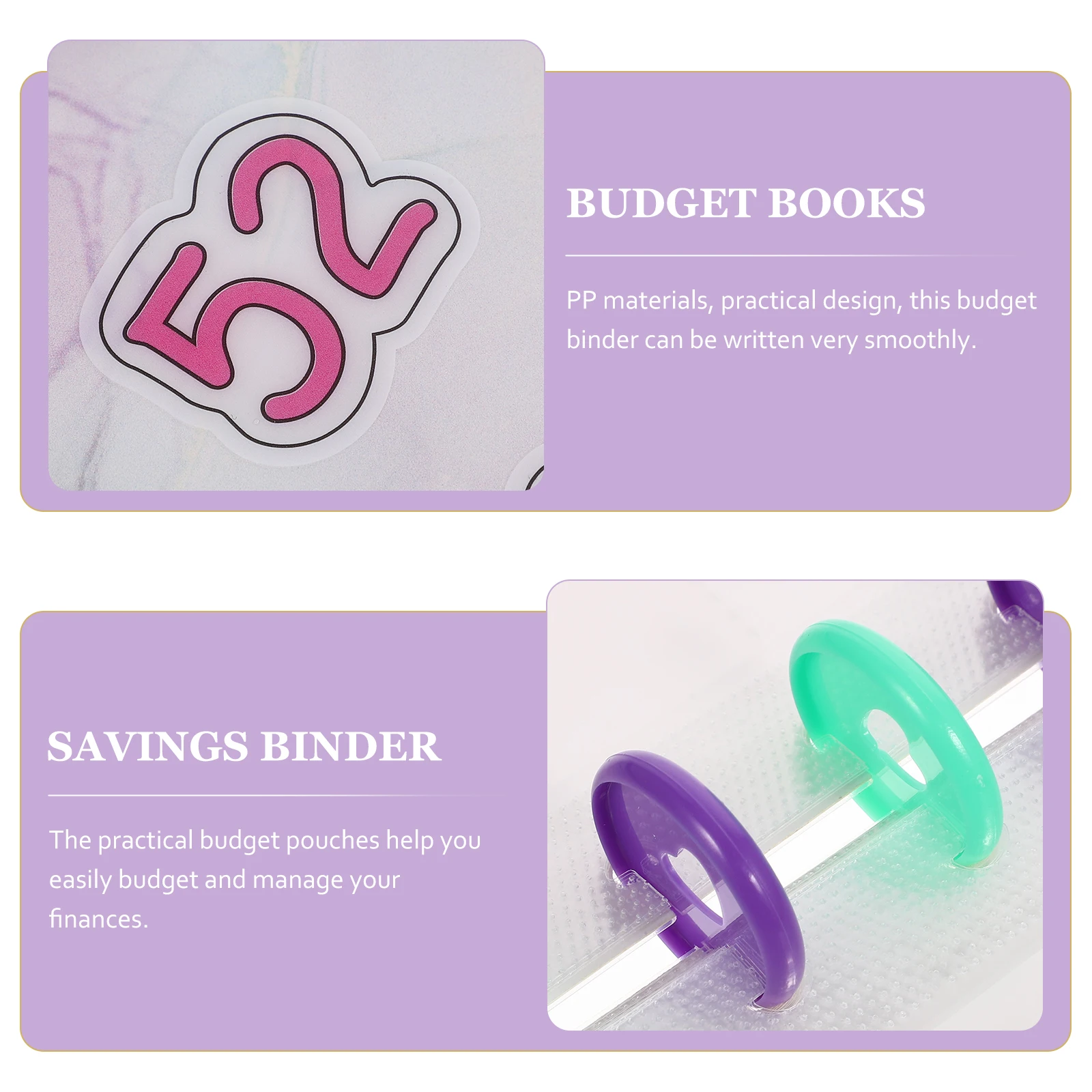 

Savings Book Planner Pocket Money Organizer Tracker Cash Binder for Budgeting Pp