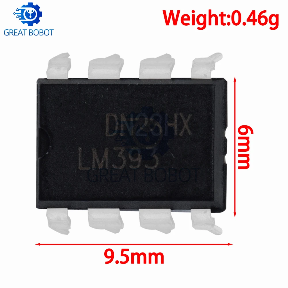 10PCS LM393 Series Comparator IC, DIP‑8 Package LM393P/LM393N/LM393 DIP, New In Stock