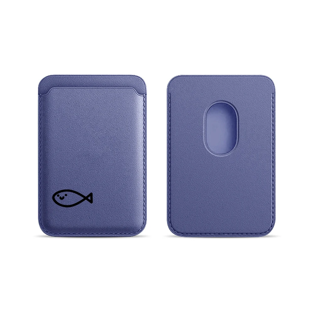 Minimalistische Fischleder-Kartenhülle für Magnetische Hüllen, Geeignet für alle iPhones, für Magsafe-Karten-Handytasche – Detail 20