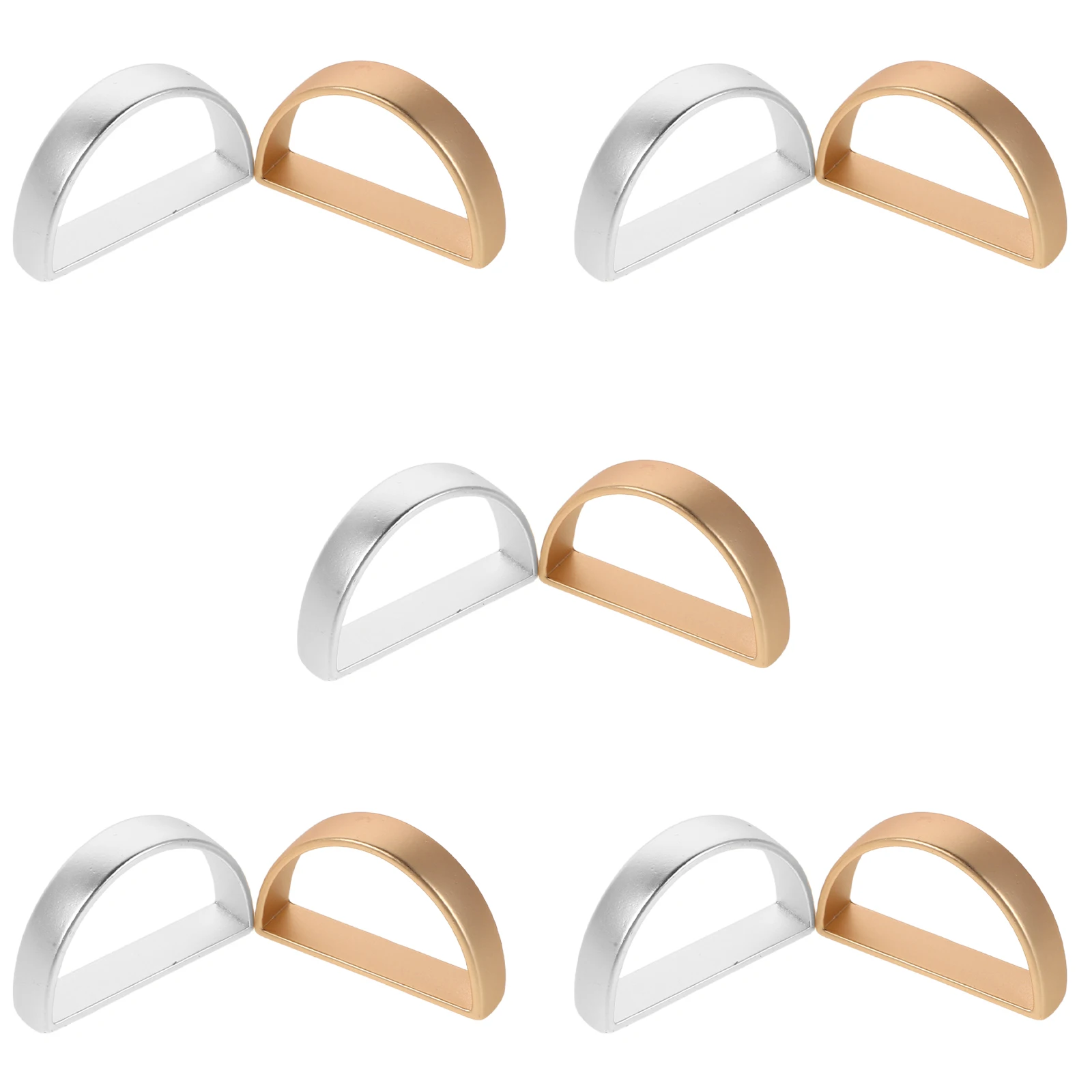 

10 Pcs Napkin Buckle Simple Rings Flat Holder Autumn Metal Zinc Alloy Clasp Fancy Banquet Gold for Napkins