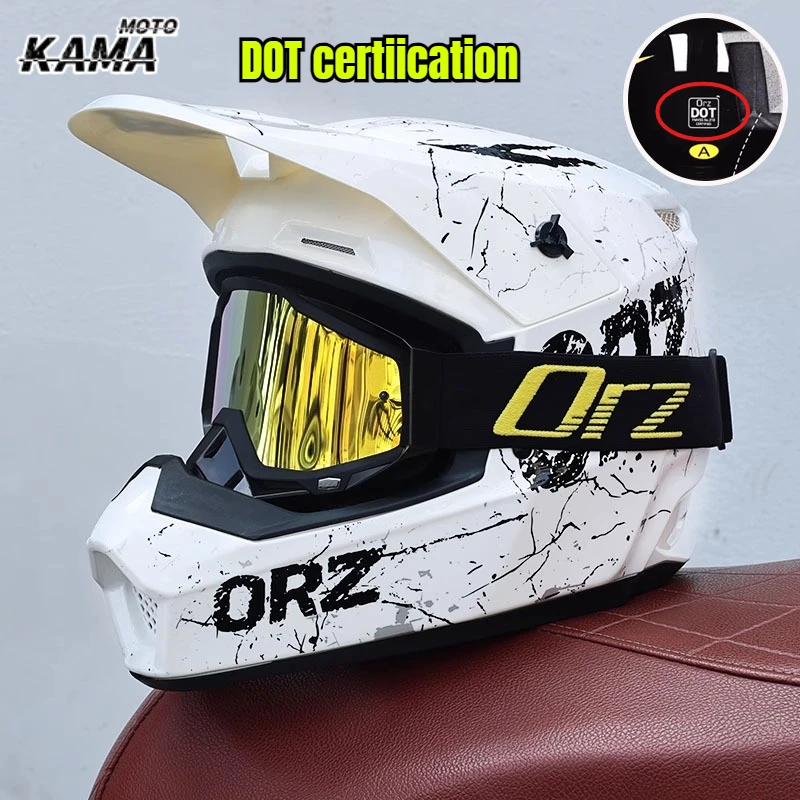 

For ORZ-903 Motorcycle Off-road Helmet, Fully Covered Electric Vehicle, Pulling Full Helmet, Mountain Downhill, DOT Certiication
