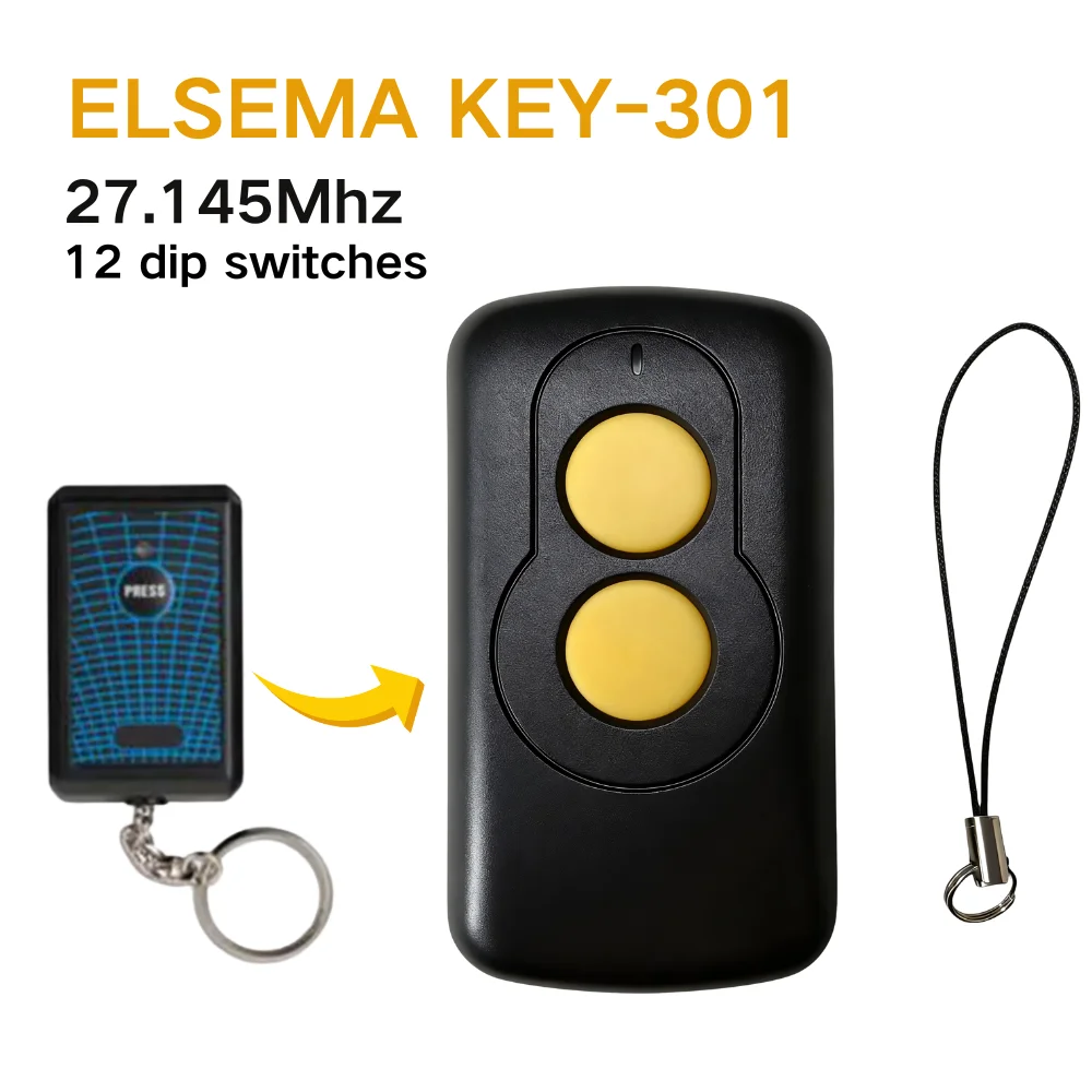 

For Elsema KEY-301 remote replacement garage door remote control 27.145MHz FMT201/FMT301/FMT401 Compatible Garage hot sell