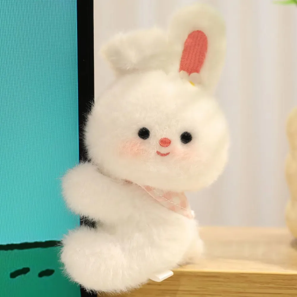 

ПП хлопок кролик плюшевые мягкие игрушки моделирование мягкие компьютерные декоративные куклы мультфильм пушистая плюшевая кукла компьютерный зажим Новый год