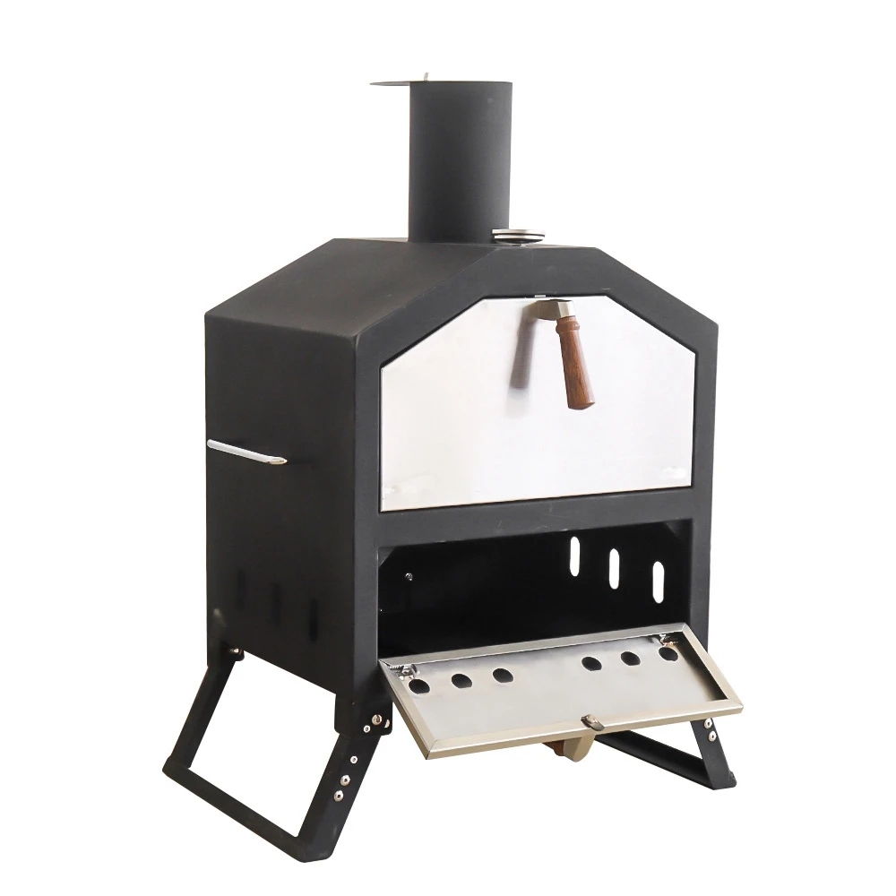 Outdoor courtyard barbecue stove, wood stove, three in one smoked barbecue stove, portable barbecue stove, carbon stove