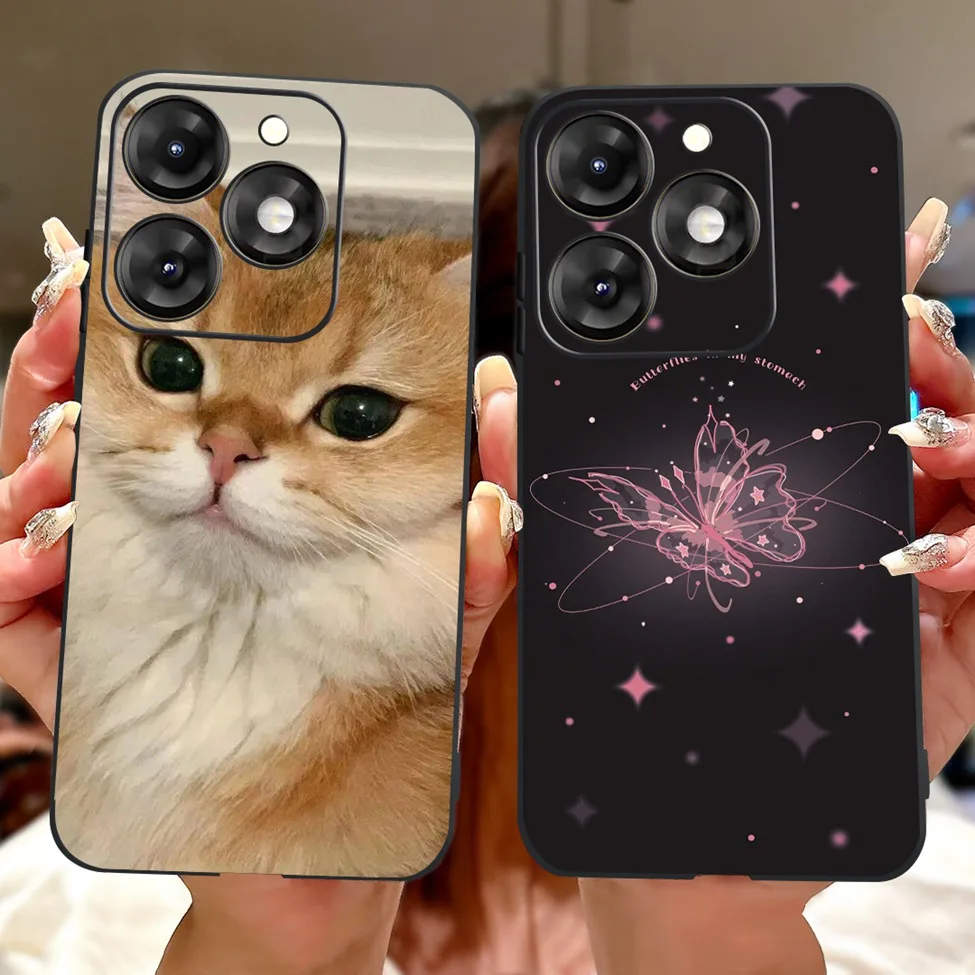 For ITEL A70 A50 Case Cover Cute Cat Cartoon Fashion Butterfly Boy Girl Soft Back Cover For A50 ITEL A70 Phone Case Luxury A665L