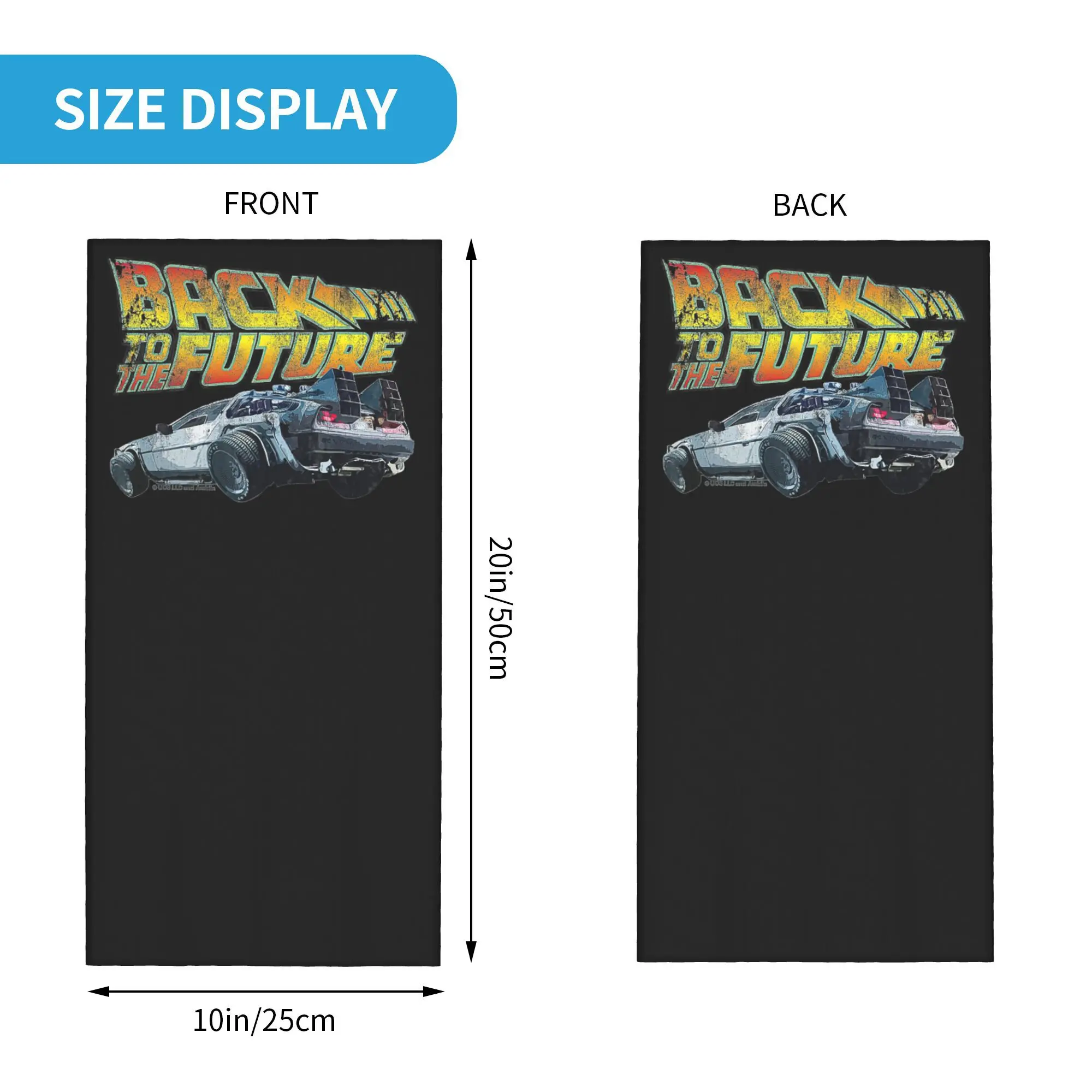 العودة إلى المستقبل باندانا غطاء الرقبة المطبوعة التفاف قناع وشاح متعدد الاستخدام بالاكلافا الرياضة في الهواء الطلق للرجال النساء الكبار كل موسم