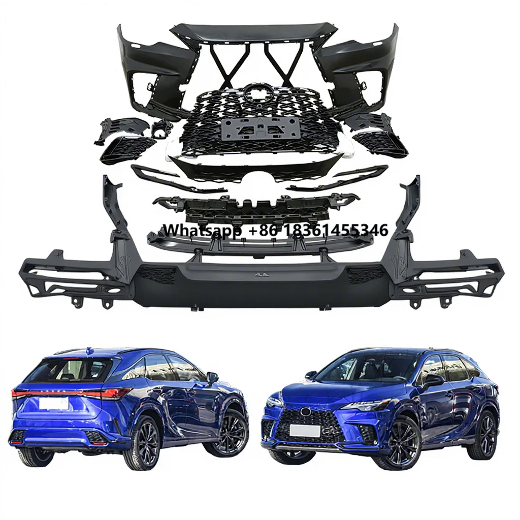 

For RX 350H 450H Conversion Kit Old to New 500H Sports Version PP Material Front Bumper Rear Lip Rear Diffuser Suitable