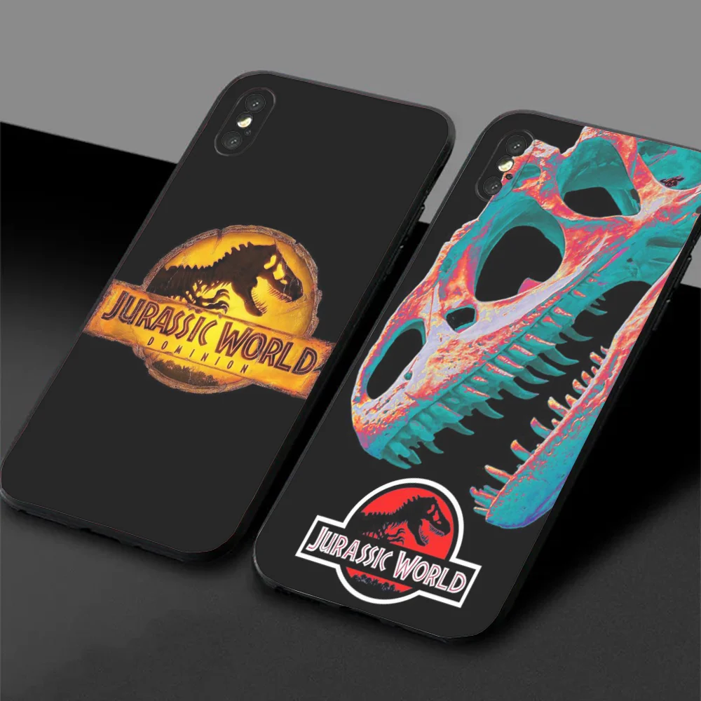 

J-Jurassic Park Dinosaur World Phone Case For Samsung S24,23,22,30,21,10,9,Ultra,Plus,Lite,FE,5G Black Soft Case