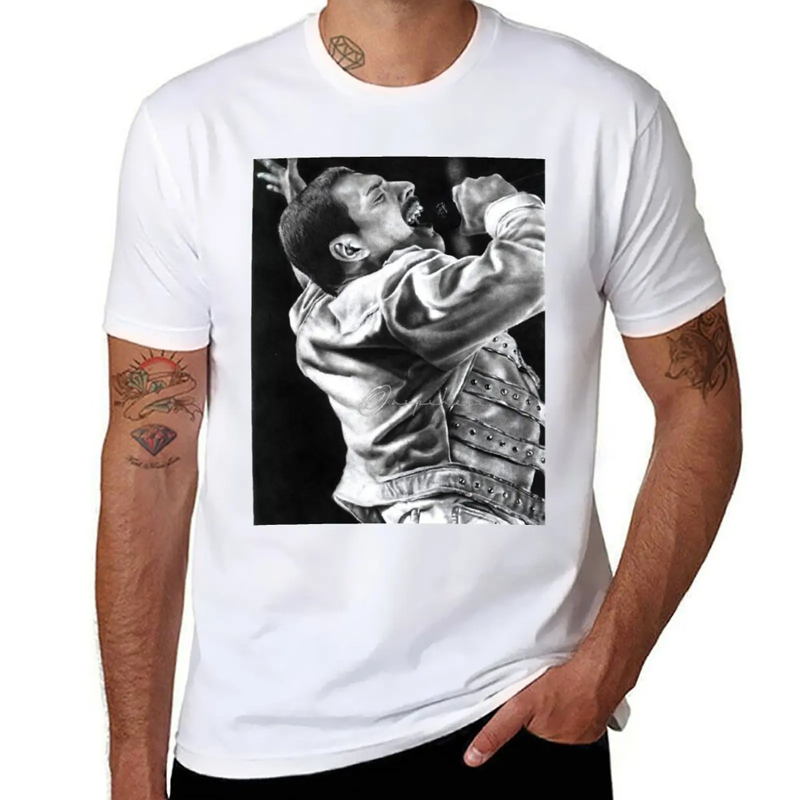 

Freddie Mercury T-Shirt luxury clothing labubu blacks graphic tee shirt essential t shirt t shirt men