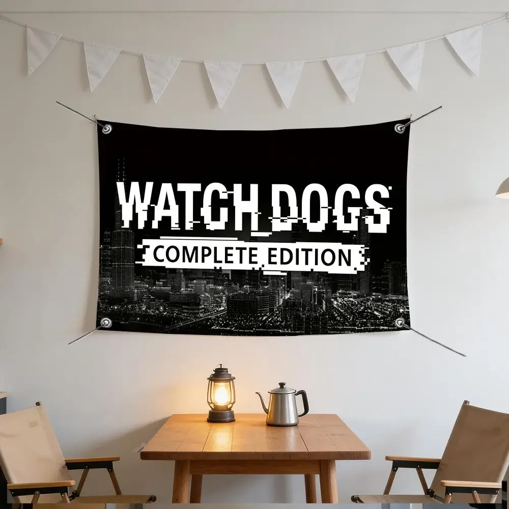 Game Action Watch Dogs Hacker Series Flags Specialized for indoor and outdoor home decorations, outdoor camping, and bar parties