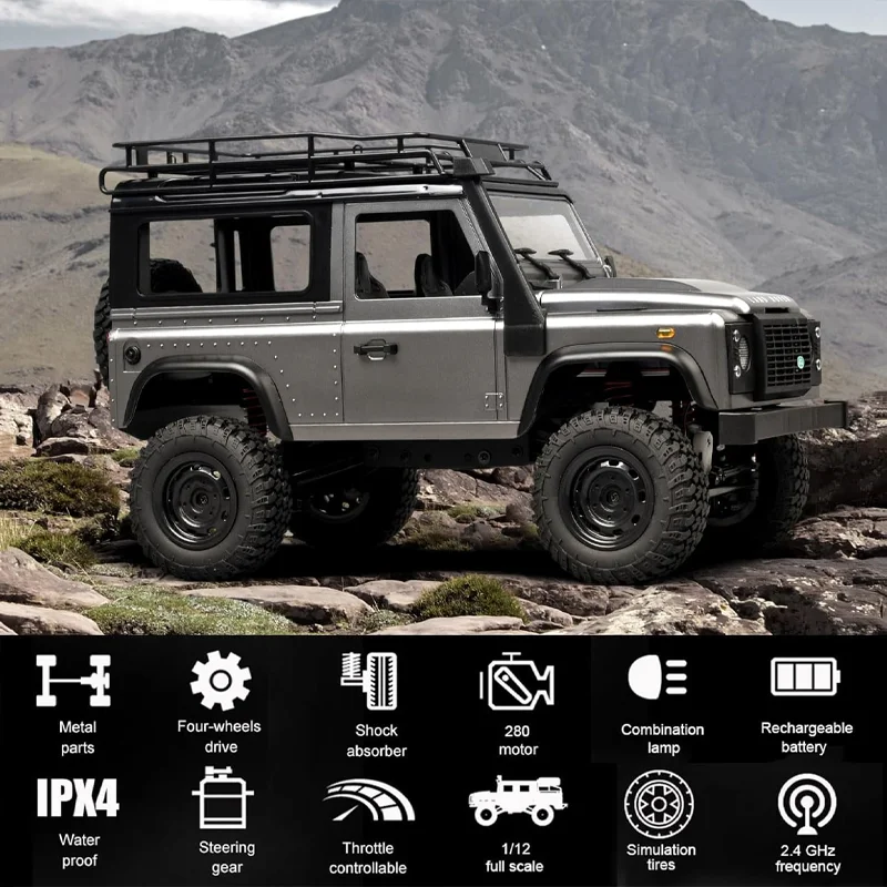 2.4G 4WD RC Climbing Truck MN98 MN99S 1/12 Full Proportion Remote Control Off-Road Truck With LED Light Crawler Toy For Boy Gift - view 5