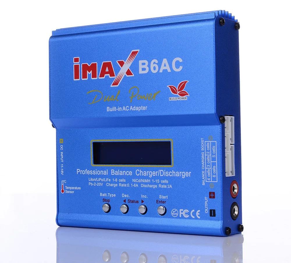 iMAX B6 AC 80W B6AC 6A RC Balance Charger Digital Li-ion LiFe Nimh Nicd PB Lipo Battery Discharger