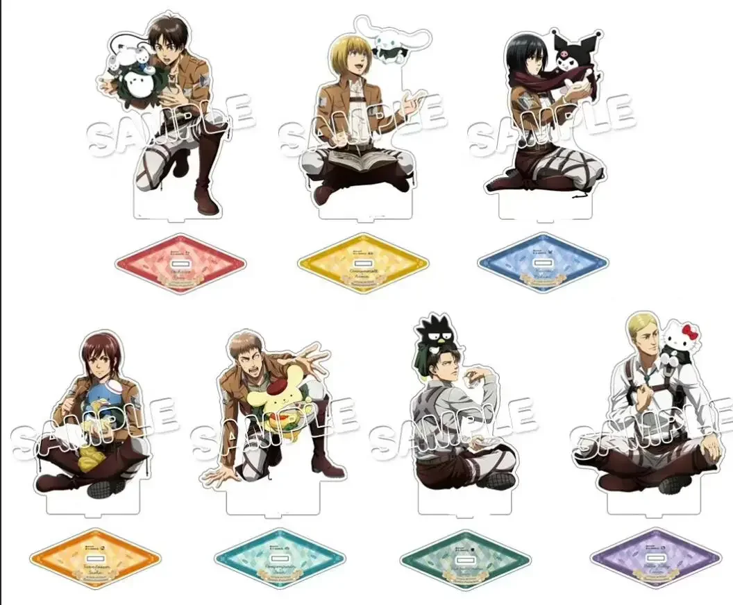 Shingeki no Kyojin Acrylic Stand Toy Mikasa  Erwin Smith Hange Zoe Armin Eren Model Doll  Action Figure Doll Toy Exhibition Gift