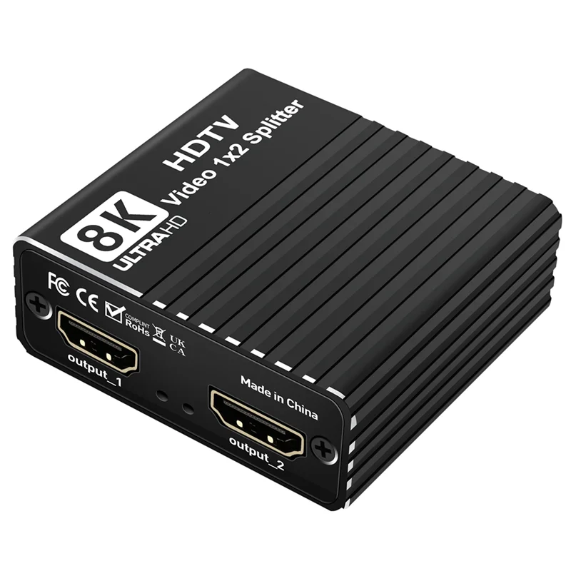 【HASD】فاصل 1X2 لـ 8K HDTV Ultra HD 2.1 8K 60 هرتز/4K 120 هرتز/1080P 240 هرتز EDID لأجهزة الكمبيوتر المحمول PS5 PC