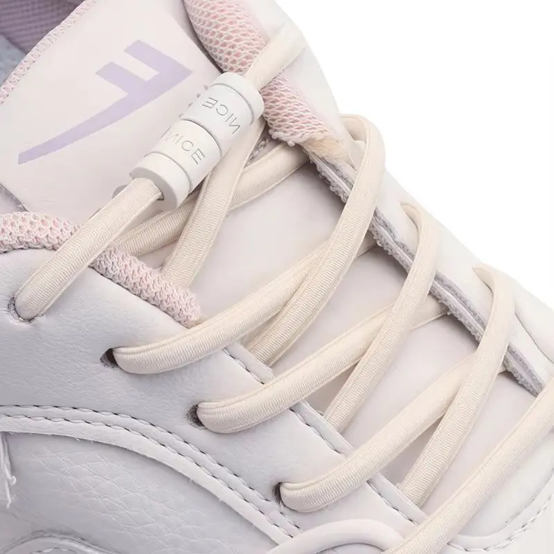 Unisex Klobige Runde Schnürsenkel ohne Binden mit Bunten Kapselverschlüssen Elastische Sneaker-Schnürsenkel Bequemes Schuhzubehör zum Einfachen Anziehen 1 Paar