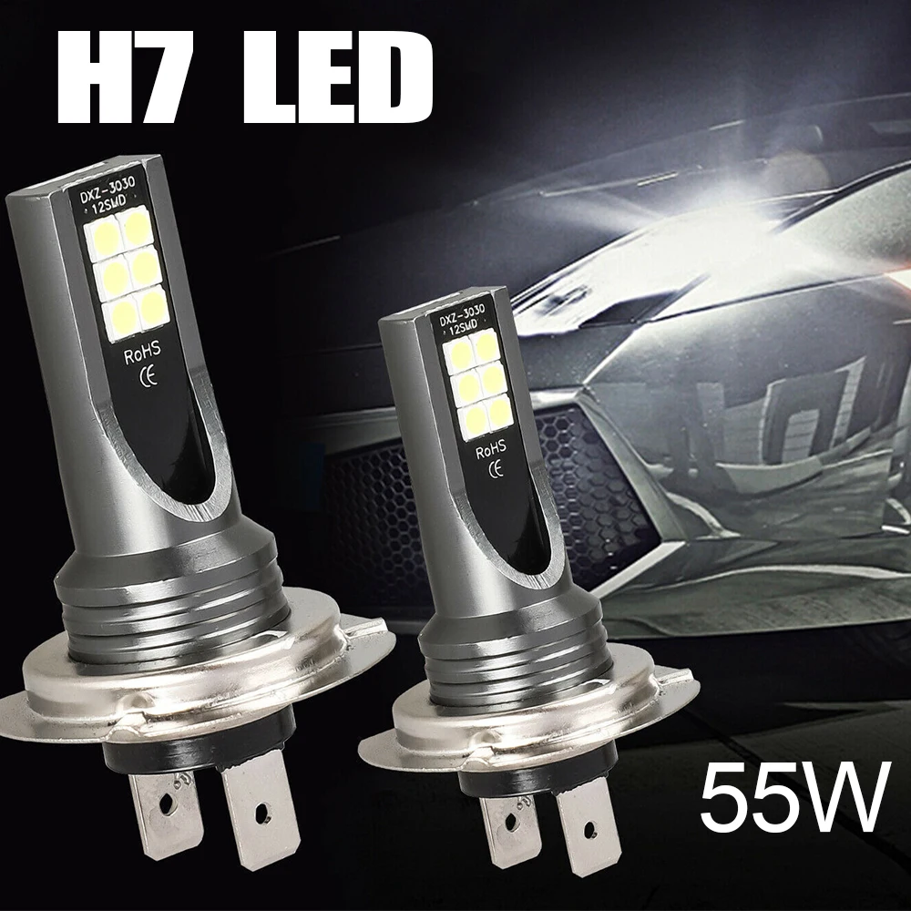 

H7 Led Lamp 15000LM 6000K DC 9-32V IP68 Waterproof Dust Seal Car Canbus Error Free CSP LED Headlight Fog Light Bulbs Beam Kit