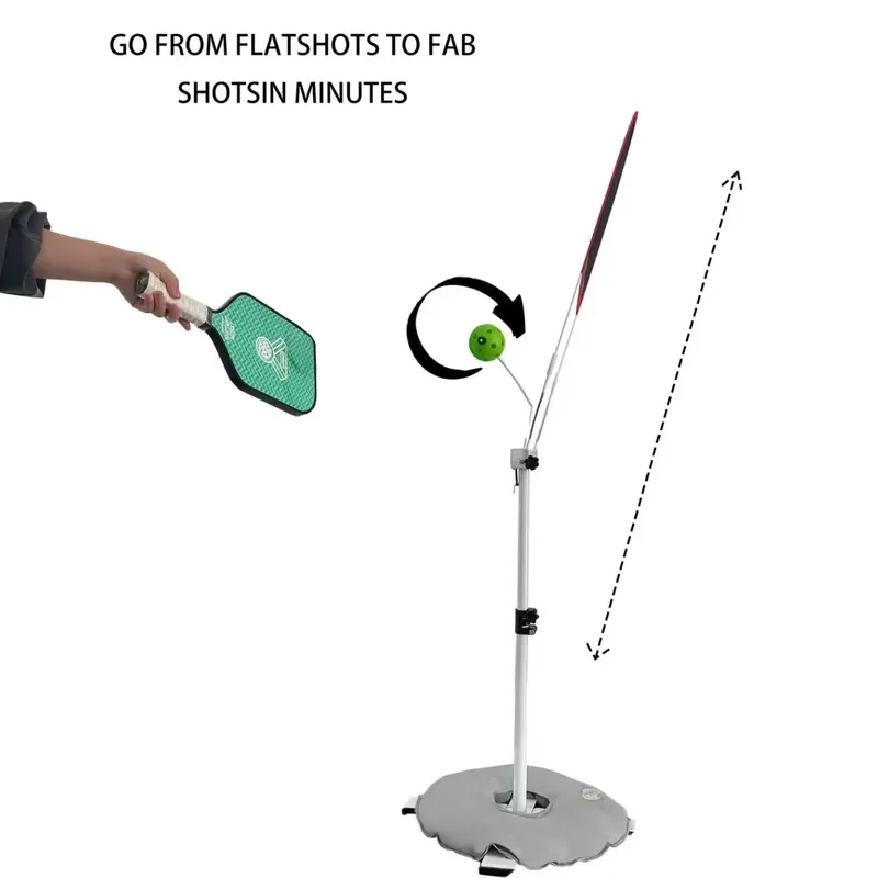 Portable 360-degree rotating height adjustable pickleball training equipment, multi-functional entertainment equipment