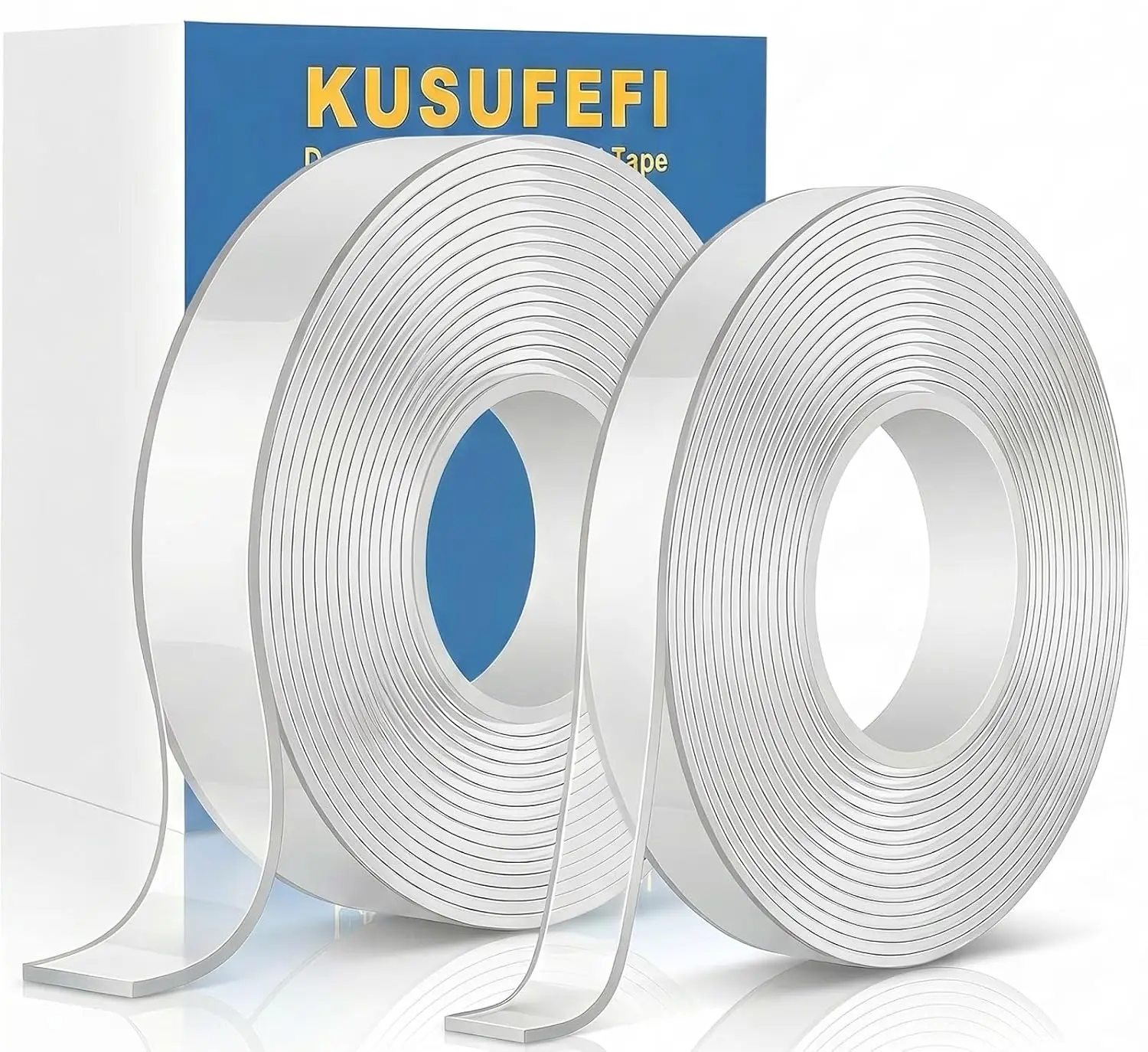 

Heavy Duty Double Sided Adhesive Tape 20FT, Clear Removable Mounting Tape for Home Office Car Outdoor