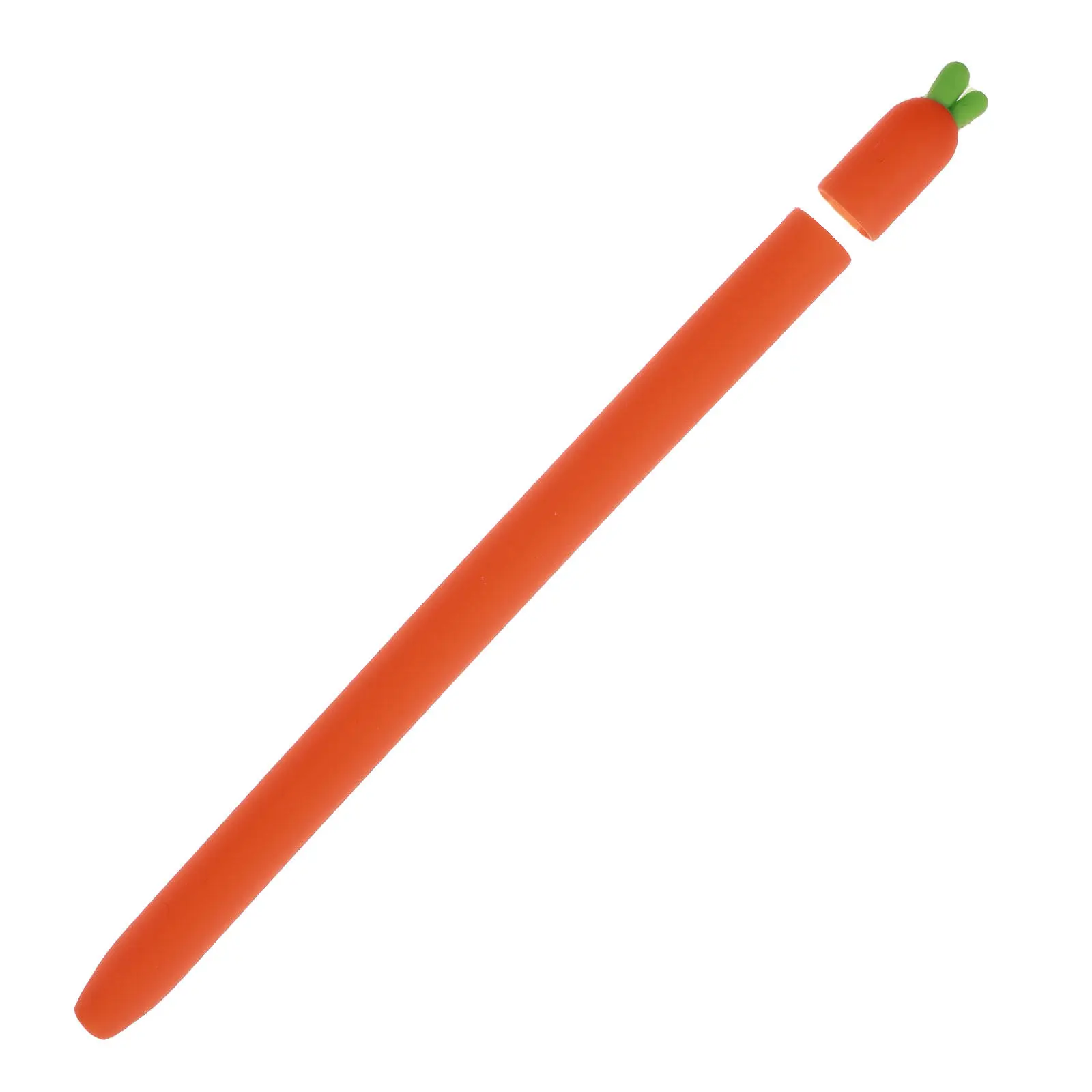 1Pcs Silicone Touchscreen Pen Case Anti-Slip Stylus Pen Sleeve Cartoon Chic Carrot Shape Protective Cover Compatible