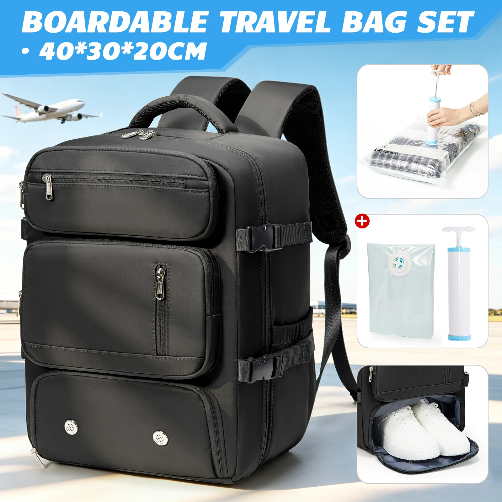 

Backpack 40x30x20 Airplane Men's Backpack Airplane Cabin Backpack Travel Backpack Laptop Backpack, Storage Bag School Backpacks