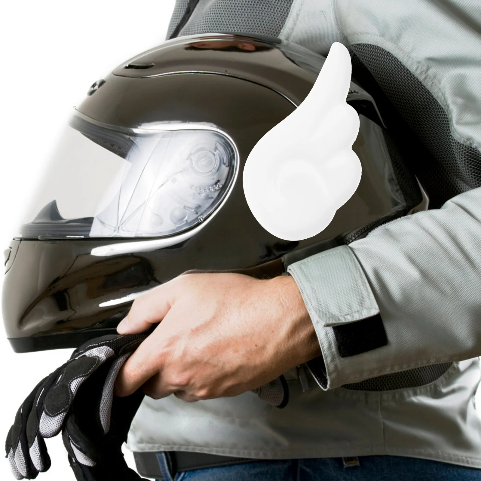 

2Pcs Miniature Angels Wings Decor Helmets DIY Craft Wing Accessories Supple Fabric for Home Tailor Shop Mall Decoration