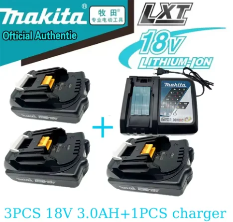 

Аккумулятор Makita 18В 2026 года, 100% новый, оригинальный, перезаряжаемый, 3.0 Ач, BL1830B BL1840 BL1840B BL1850 BL1850B 18650 LXT400 для электроинструментов
