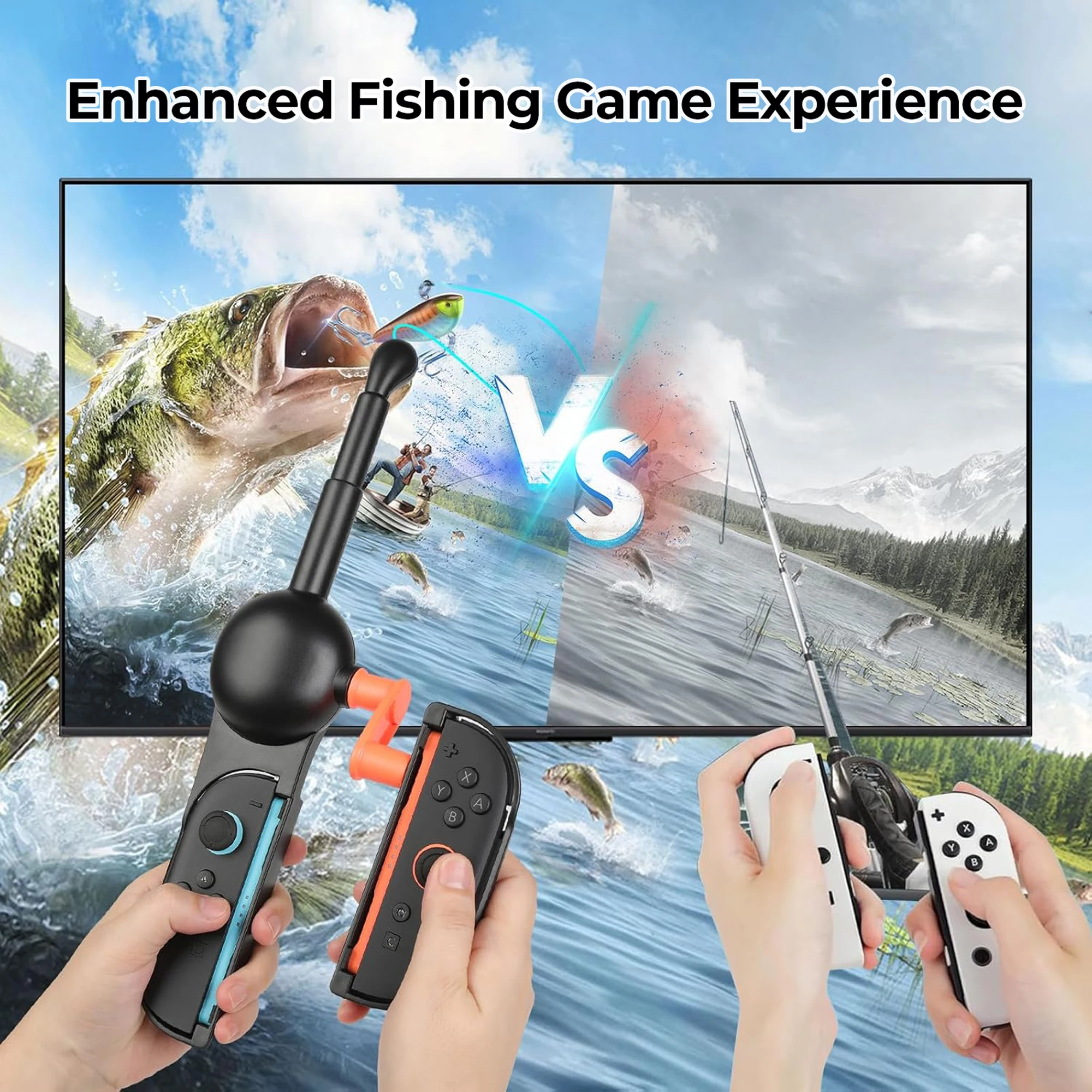 For Nintendo Switch Fishing Rod Fishing Star Switch Fishing Game Accessories For Joy-con Controller Handle Holder For Switch 2
