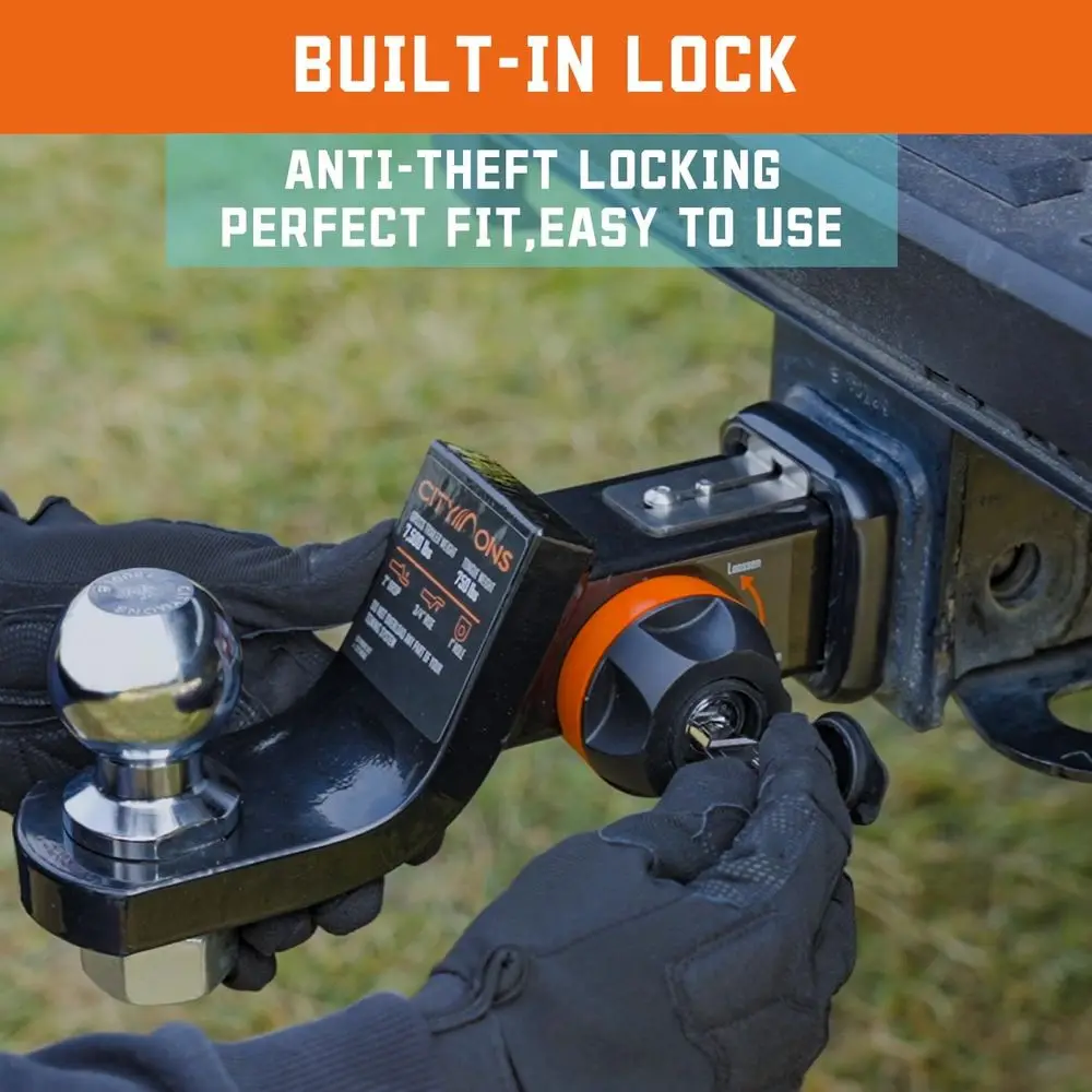 حامل كرة مقطورة Endo-Hitch، يقلل من Sway المضاد للخشخشة، وصلة قطرة 2 بوصة مع كرة 2-5/16 بوصة لجهاز استقبال 2 بوصة، وصلة سحب مع قفل لـ #4