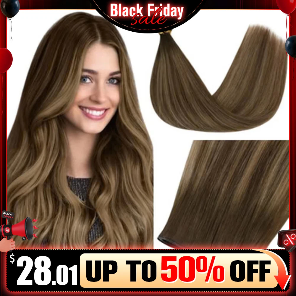 YoungSee Virgin Genius Weft Extensions Luxurious Salon Quality For Woman Invisible Genius Weft 14-24Inch 50G-100G