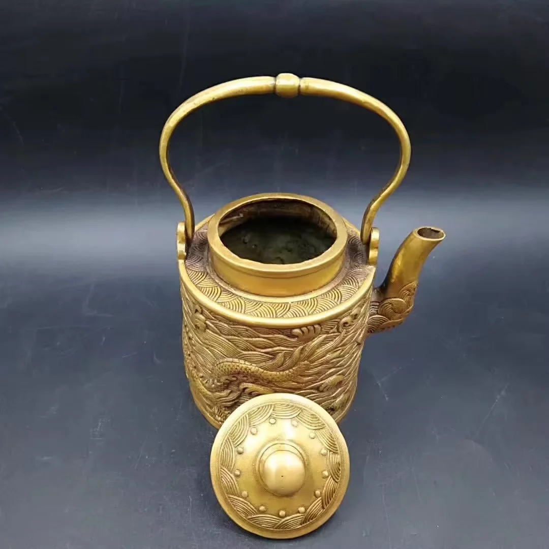 Antique  Chinese OPPER BRASS KETTLE TEA POT The Qianlong period