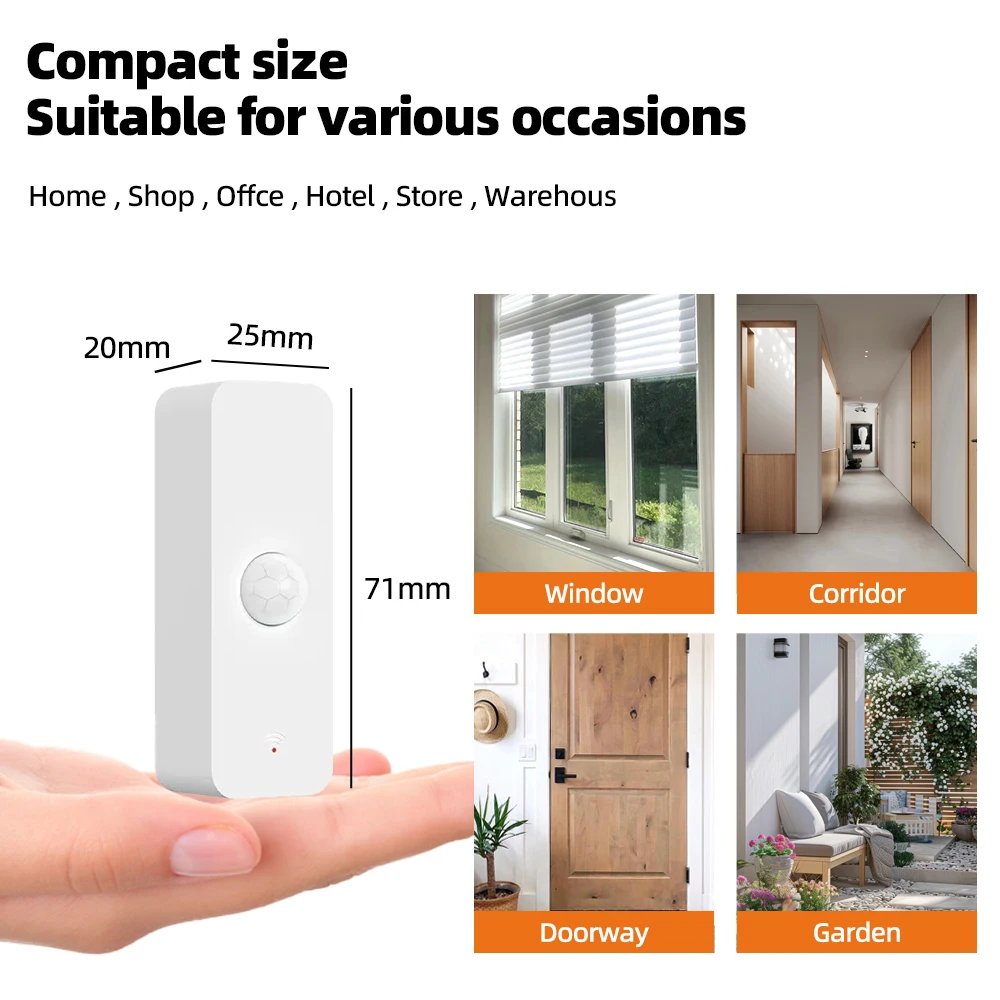 Tuya Zigbee/WIFI PIR Motion Sensor Smart Home Human Body Infrared Detector Security Smart Life Works With Alexa Google Home