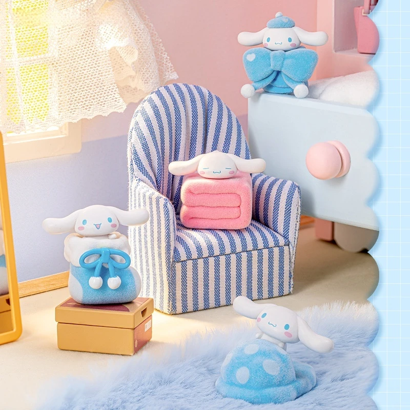 New Sanrio Character Cinnamoroll Cute Wardrobe Series Micro Box Blind Box Toy Anime Figures Cinnamoroll Blind Box Ornaments Gift