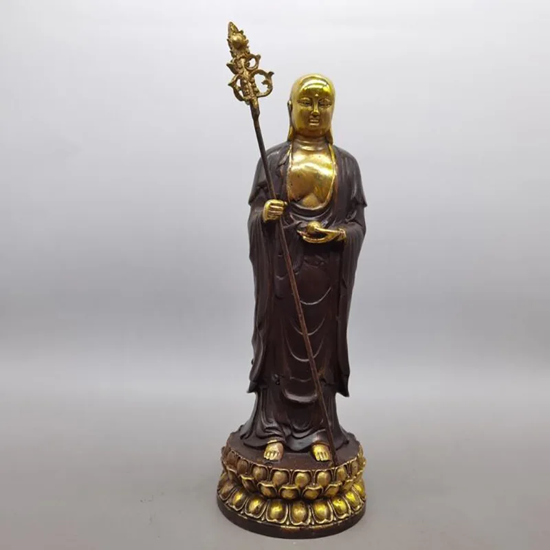 

Antique Bronze Pure Copper Buddha Statue Worship Furnishings Antique Copper Gilded Land Tibetan Furniture Living Room Decoration