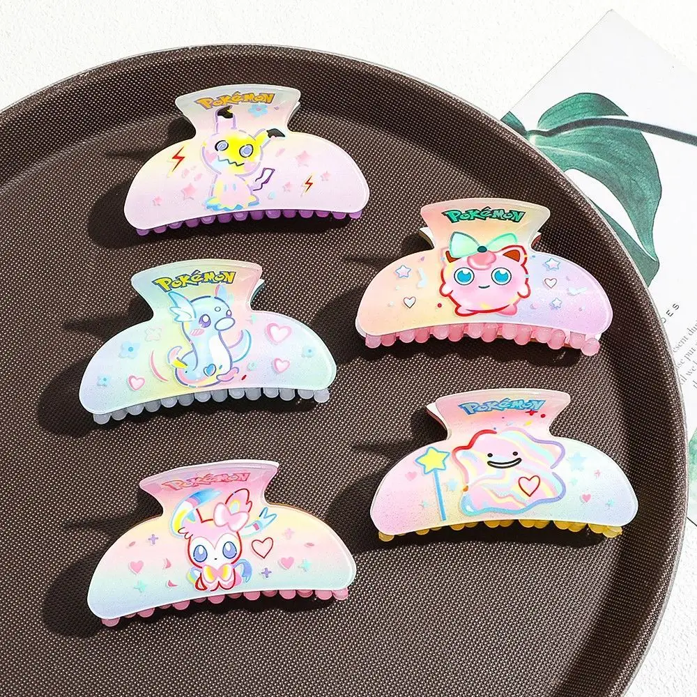New Pokémon Jigglypuff Cute Anime Cartoon Character Acrylic Hair Clip for Students Back of the Head Hair Accessory