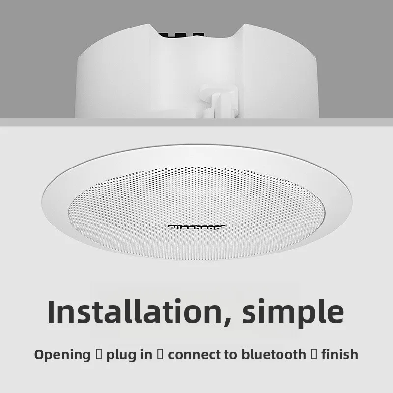 Haut-parleur de plafond sans fil, Bluetooth, caisson de basses intégré, système sonore pour Home cinéma dans le mur, installation facile, mot de passe, offre spéciale