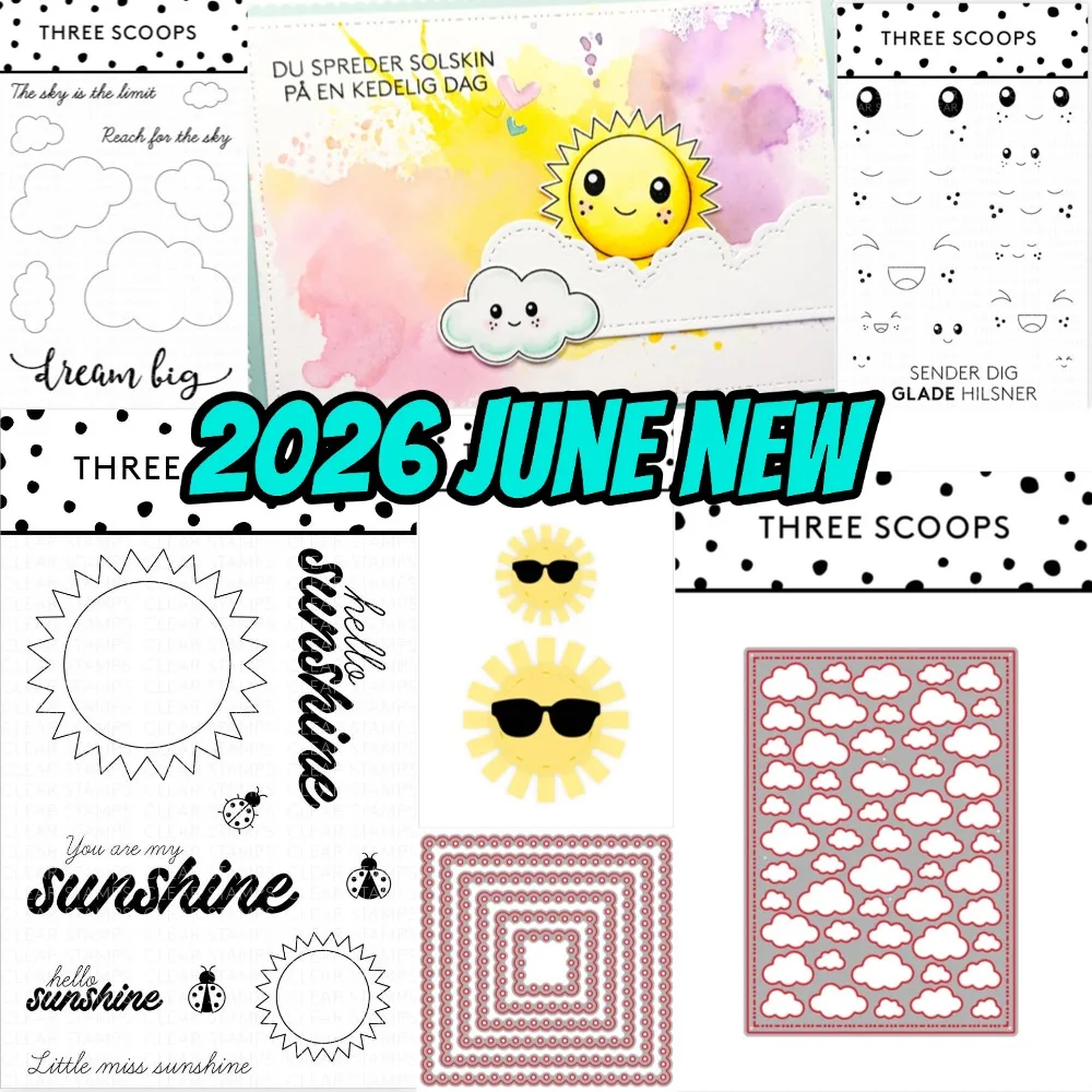 

Sun Metal Cutting Dies & Stamps Scrapbook Diary Decoration Stencil Embossing Template DIY Greeting Card Handmade 2026 June New