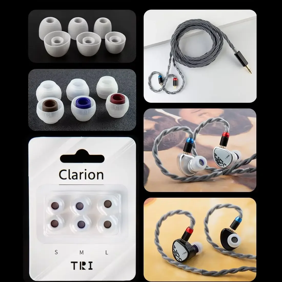 سماعات أذن HiFi ذات محرك ديناميكي واحد من TRI I ONE مع كابل أذن سلكي سلكي TRI Wolfram 4 core OFC للحماية من الفضة النقية