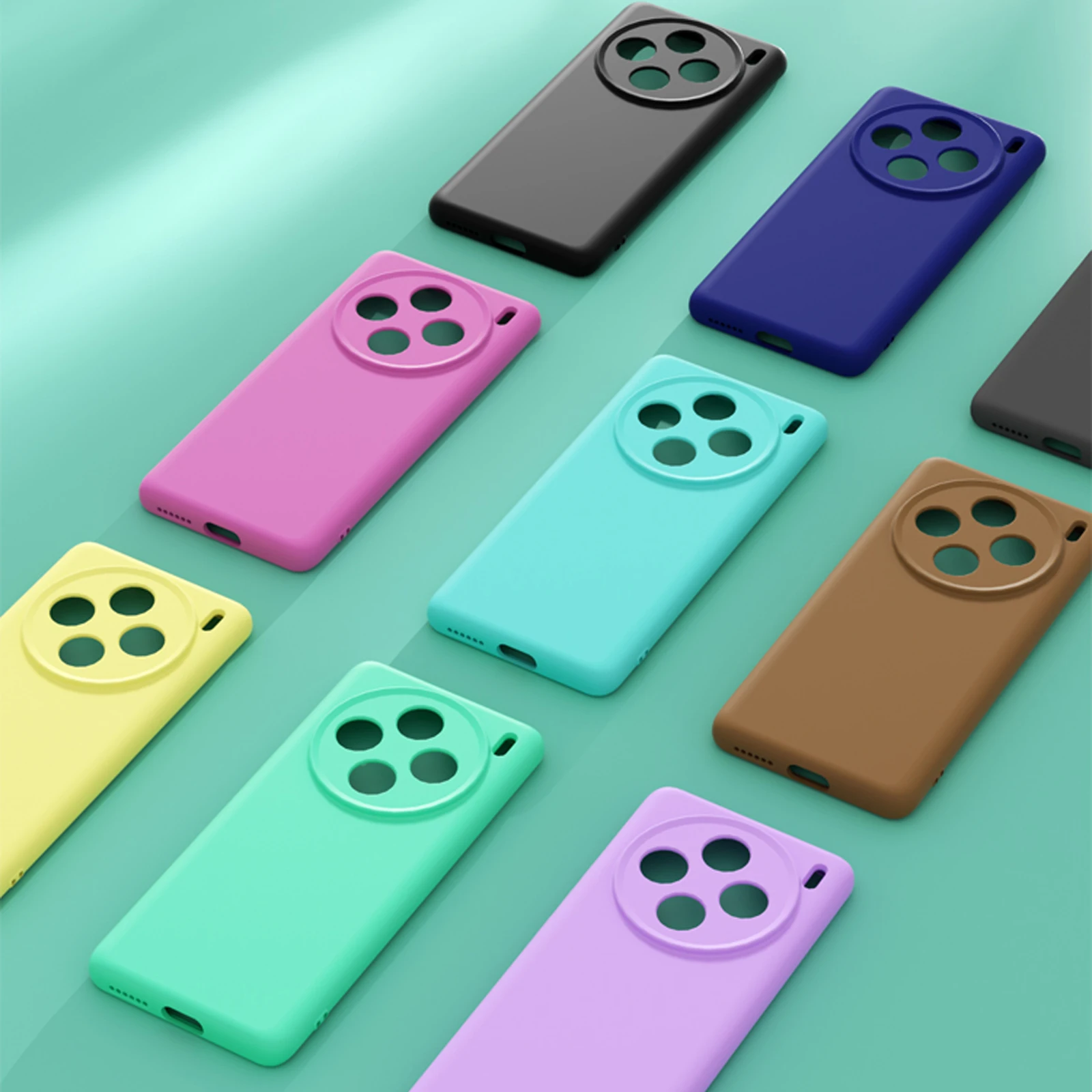 Soft Liquid Silicone Phone Case For VIVO X100 Ultra X300S X200 Pro Mini X300Ultra , Slim Skin Fleece Camera Protection Cover