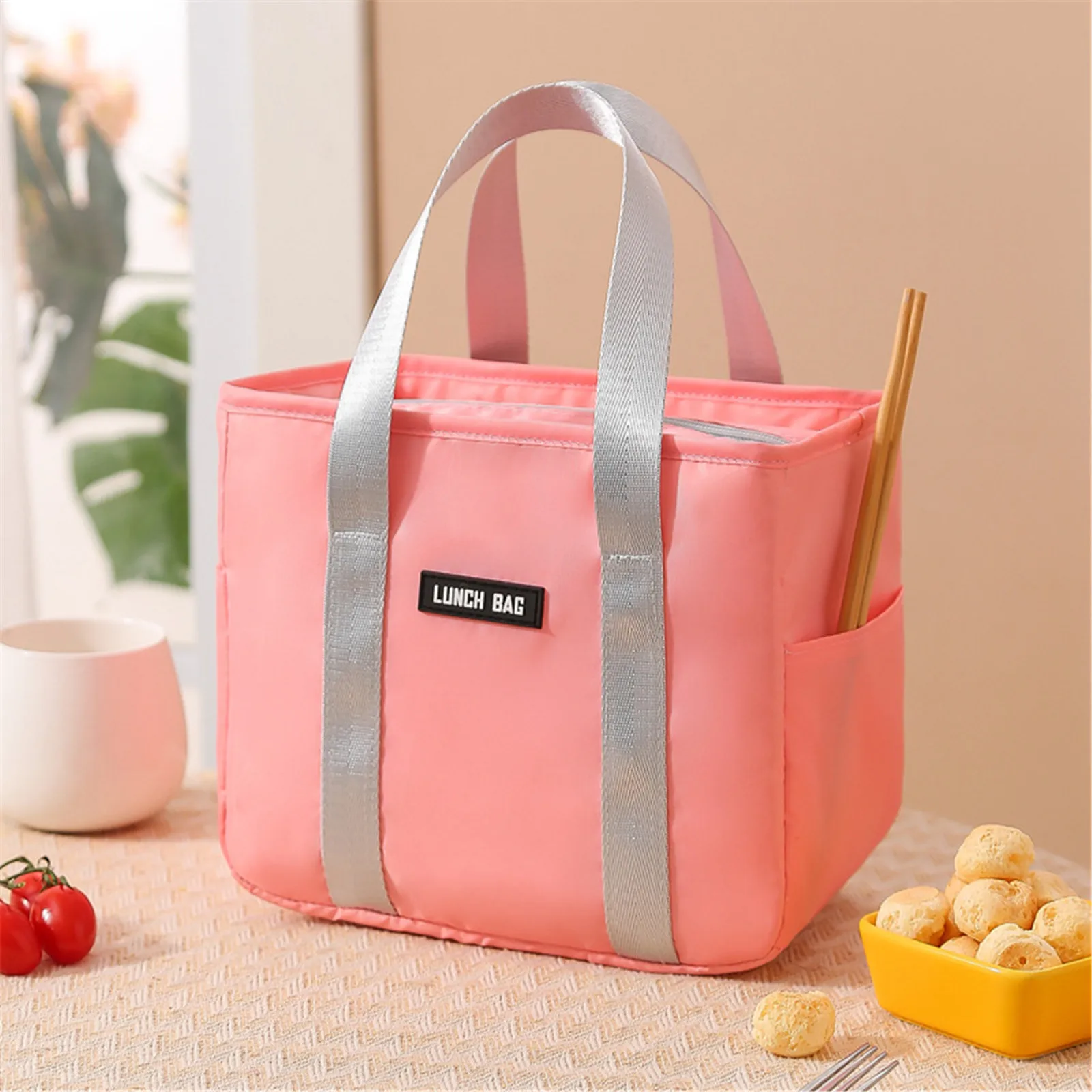 Large Capacity Waterproof Lunch Box Cake Ice Pack Picnic Bag Portable Oxford Thermal Foldable Insulated Bag Food Cooler