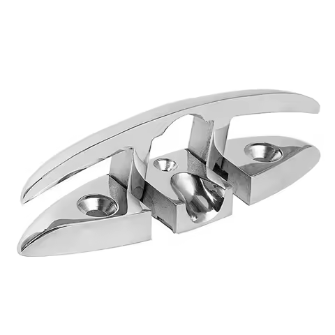 Boat Deck Folding Cleat Portable 5-inch Removable Pre-drilled Mirror Polished Glossy Canoe Mooring Cleats Parts