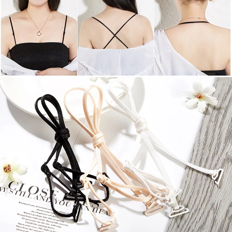 Women Adjustable Shoulder Straps Anti-skid Invisible Shoulder Straps Party Dress Underwear Accessories Transparent Bra Straps