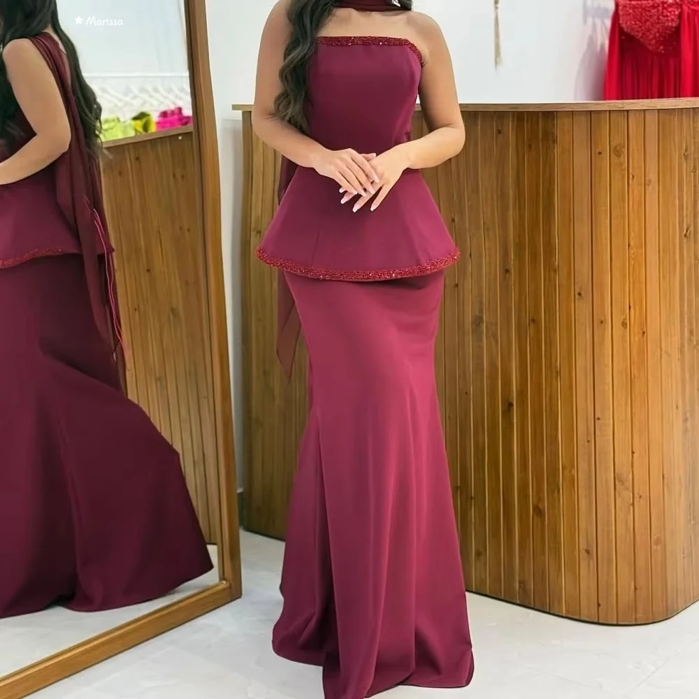 فستان ماريسا للحفلات الراقصة مصنوع حسب الطلب فساتين سهرة نسائية أنيقة فاخرة للحفلات الراقصة 2025 ذيل السمكة فستان حفلات الزفاف كلاريت للنساء