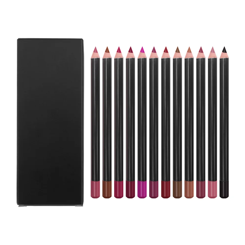Private Label15-color lipliners all'ingrosso matita per labbra dorata multifunzionale impermeabile