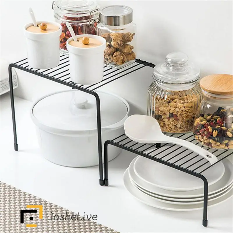 Iron Kitchen Storage Rack Closet Shelf Dish Drying Rack Spice Jars Holder Seasoning Bottles Shelves Spice Rack Kitchen Organizer