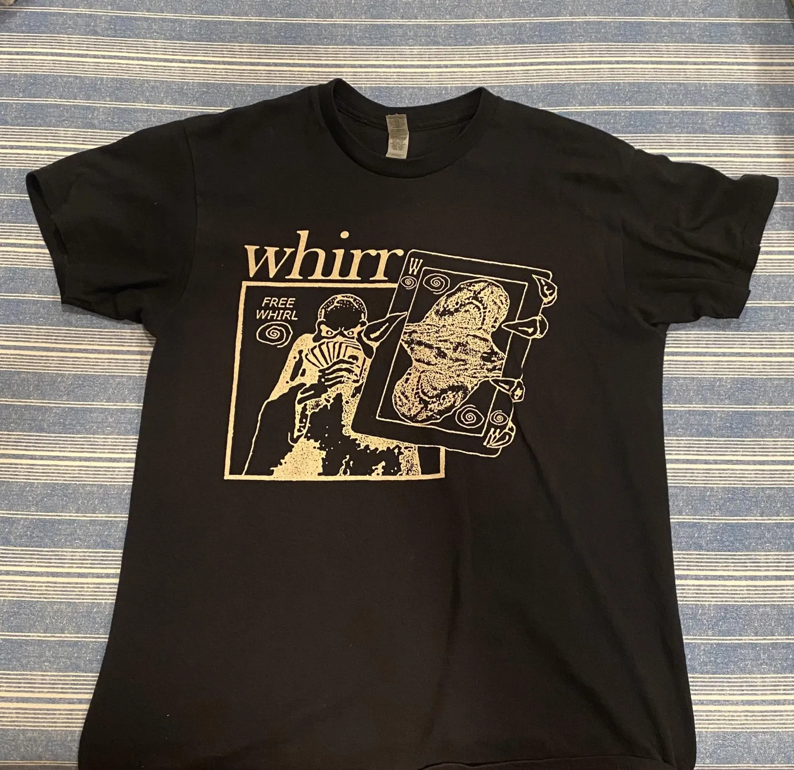 Whirr Band Free Whirl Black Cotton T Shirt Full Size S-5XL