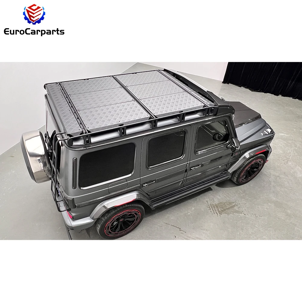 For G Class W463 B11 Roof Luggage Rack with Rear Ladder with Or Without Sunroof G63 G500 Roof Rack Baggage Holder