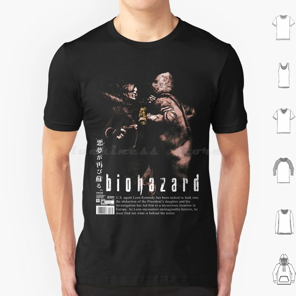 /Biohazard 4-Kettensäge T-Shirt Männer Frauen Kinder 6xl 4 Horror Horror Spiel Videospiel Horror gruselig gruselig Überleben Horror Retro